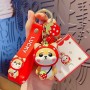 red strawberry corgi personalised 3d rubber keychain ladies gift items