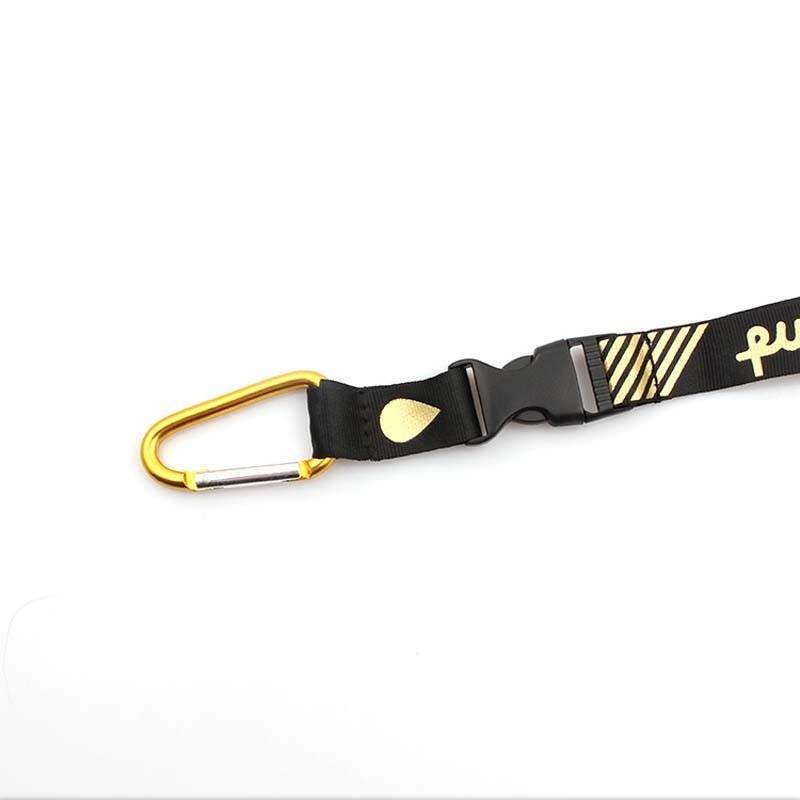 Personalized Woven Black Lanyards