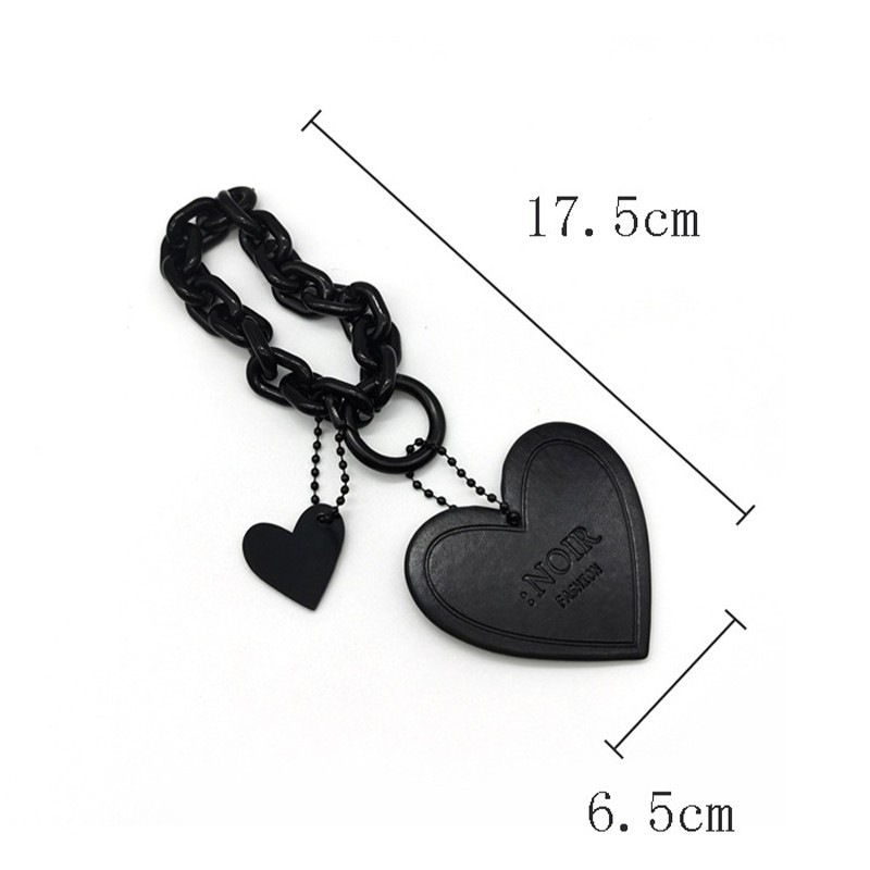 Heart Shape Leather Key Chain