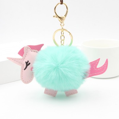 Unicorn Faux Fur Keychains