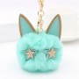 Cat Head Fur Ball Keychain