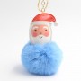 Santa Claus Fur Ball Keychain