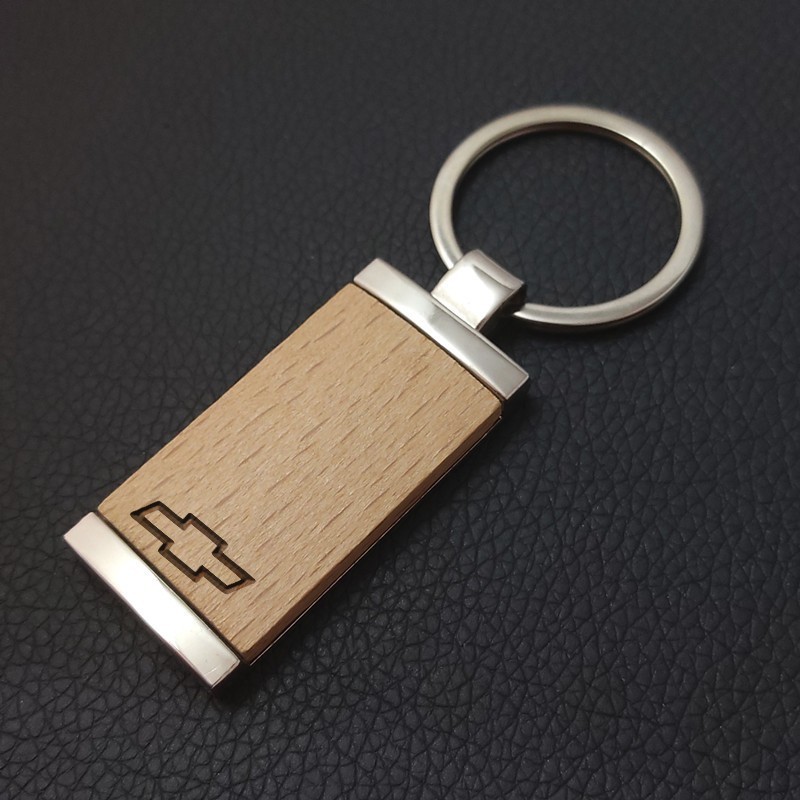 Metal Wooden Keychain