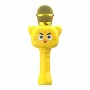 yellow kids microphone in cute cartoon design as Christmas gift for kids