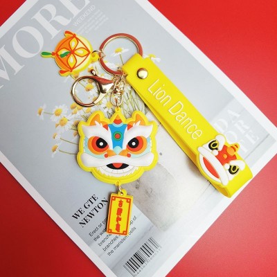 lion soft rubber keychain