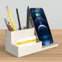 how to create logo wireless charger with pen holder with name card