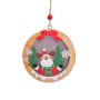 LED Light Up Wooden Christmas Ornaments Festive Hanging Decor for Christmas Tree