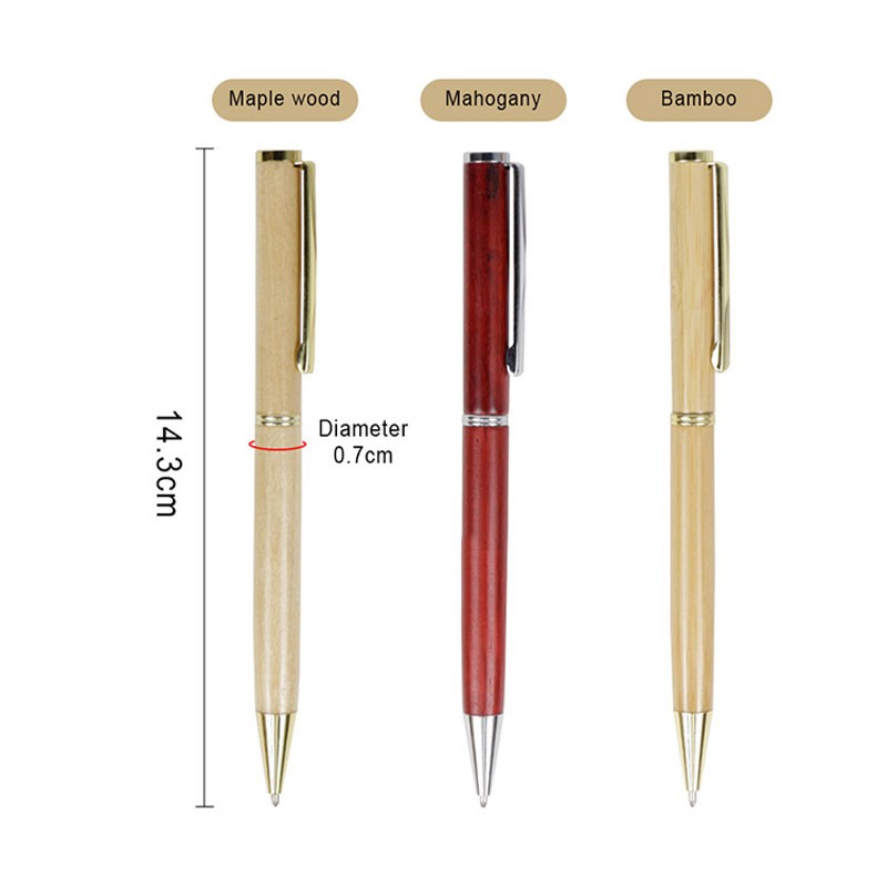 High Quality Maple Mechanism Pen Wood Ballpoint Pen Set Blank with Multi Color Wood