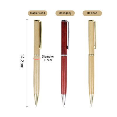 High Quality Maple Mechanism Pen Wood Ballpoint Pen Set Blank with Multi Color Wood