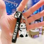 rubber key rings cartoon animals panda promotional giveaway items