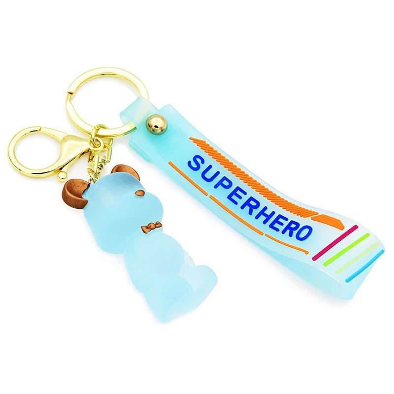 Blue Bears Rubber Keyring