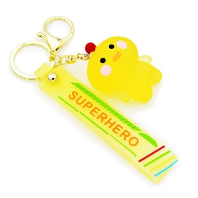 Yellow rubber duck keychain