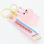 fashion pink rabbit custom rubber keychains unique gift items wholesale