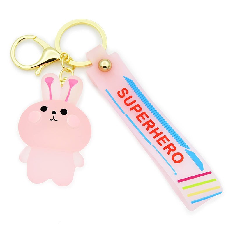 Rabbit Custom Rubber Keychains