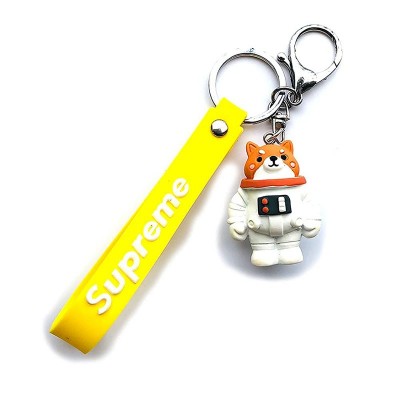 Corgi rubber bracelet keychain