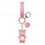 pink sinebear pvc rubber keychain bulk giveaway items