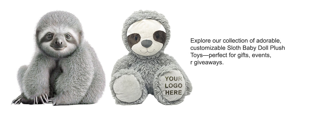 customizable Sloth Baby Doll Plush Toys