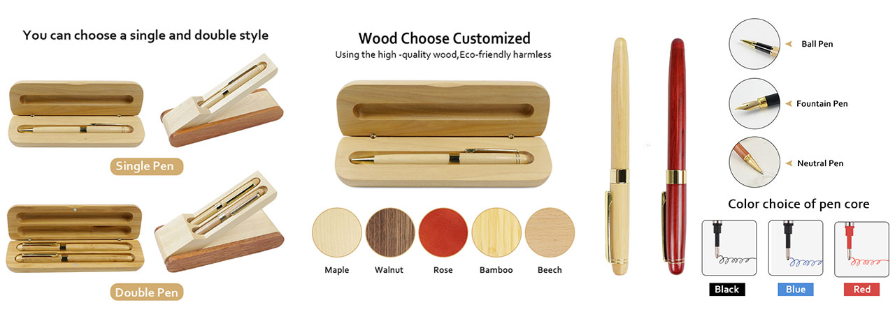 how to customized wooden pen set ecofriendly business gifts