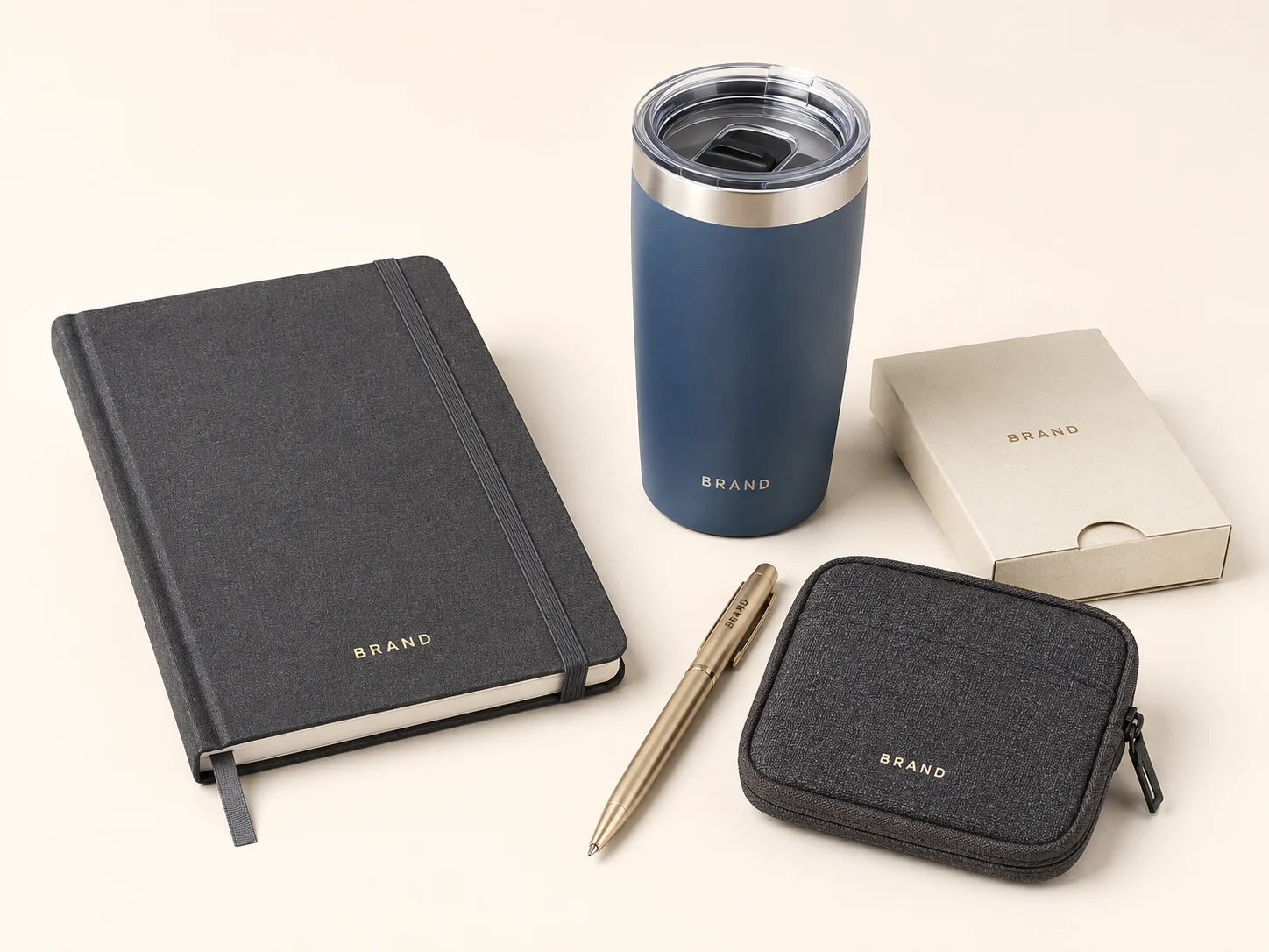 Corporate gifts and small branded gift sets for client and employee programs