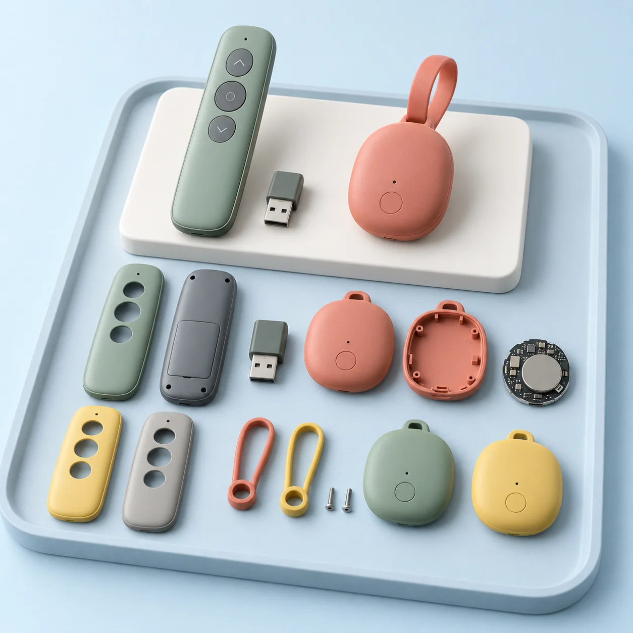 Custom electronic promotional products and casing components