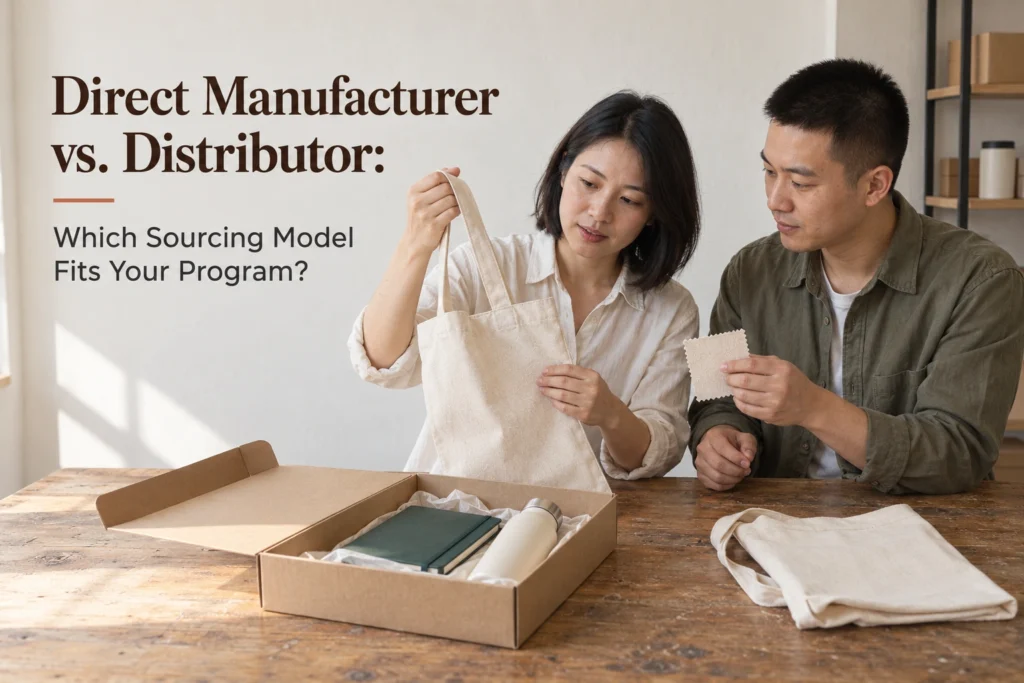 direct manufacturer vs promotional products distributor