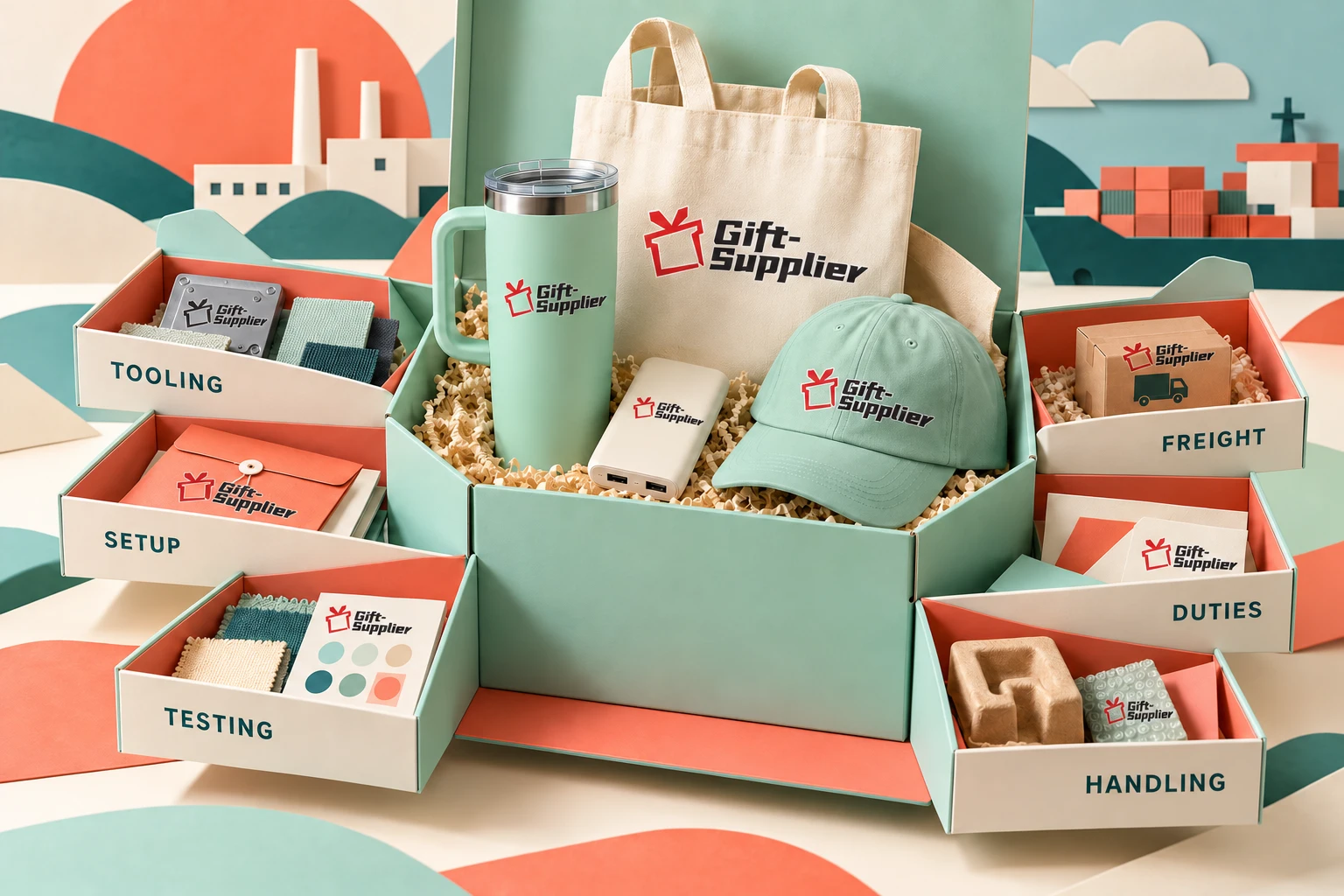Total cost breakdown of two promotional product supplier quotes