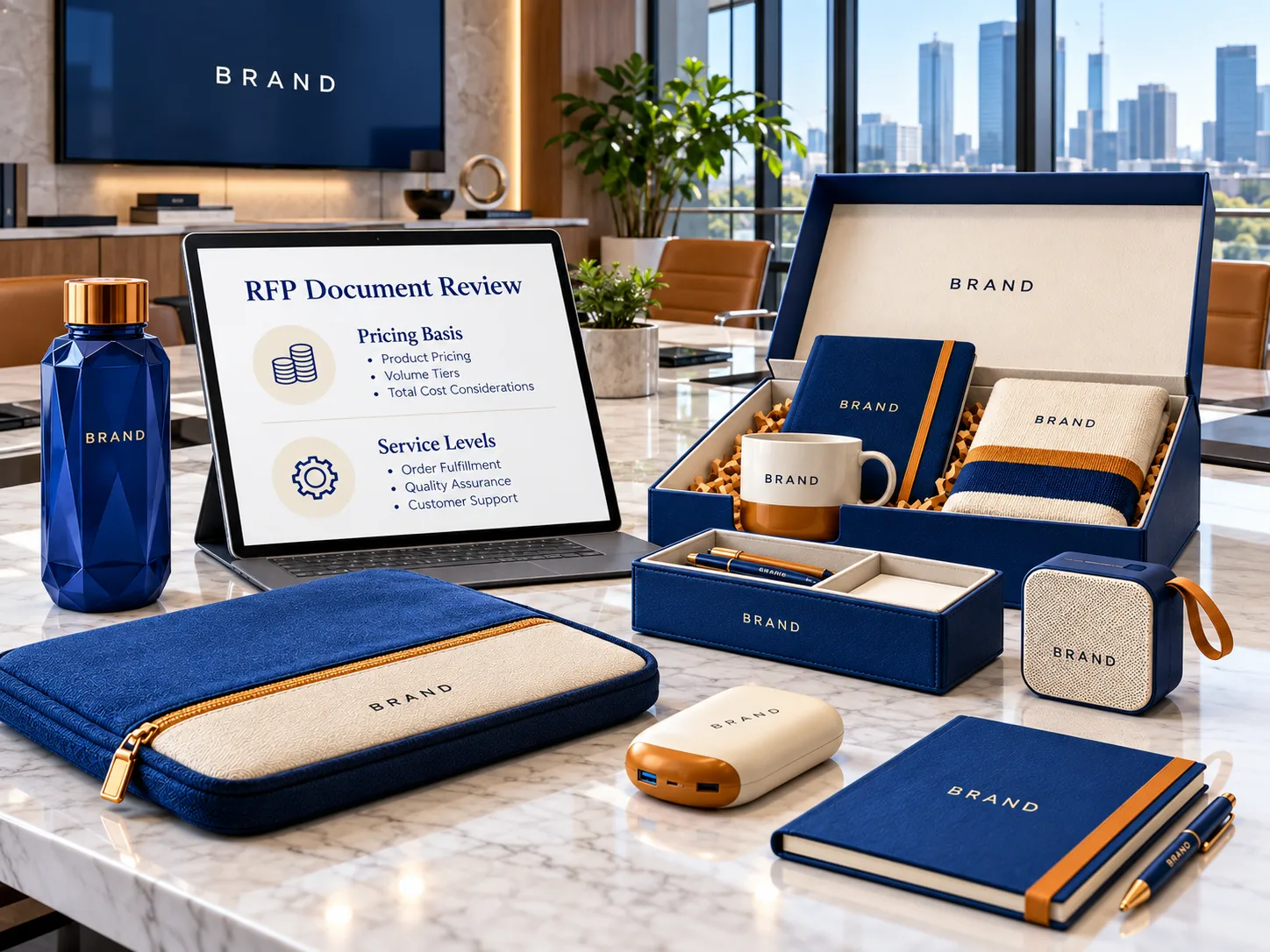 RFP document review for branded merchandise program