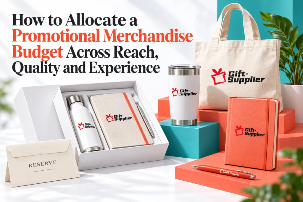 How to allocate a promotional merchandise budget across reach, quality, and experience