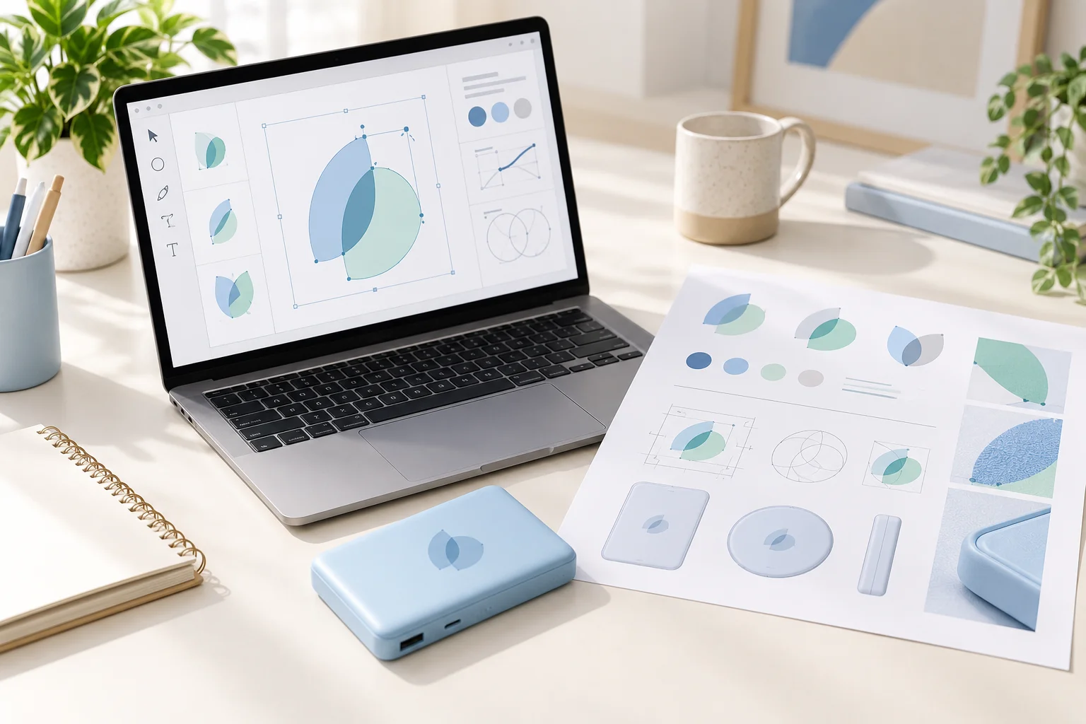 Vector artwork and color references prepared for promotional product customization