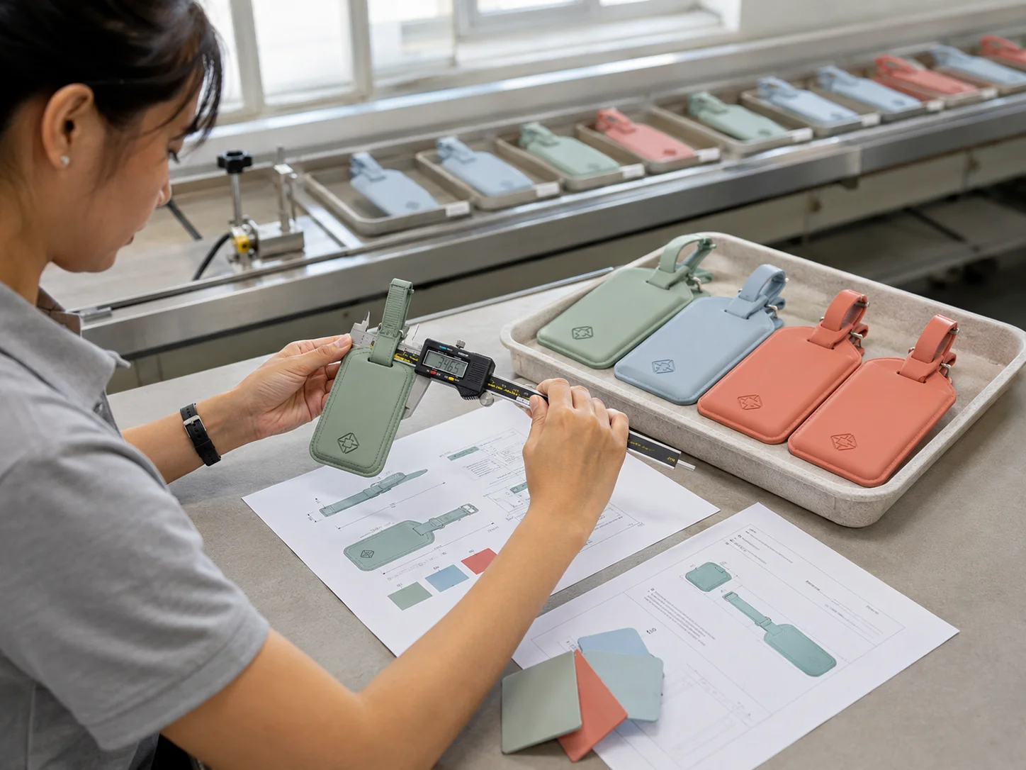 Promotional product production and quality coordination in progress.