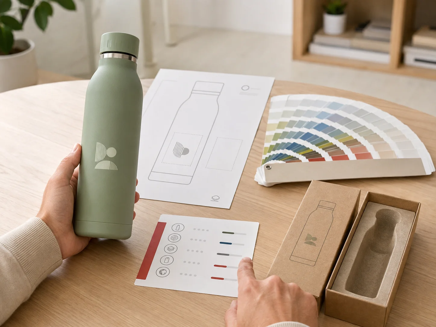 Promotional product project requirements reviewed with samples, artwork, quantity and delivery information