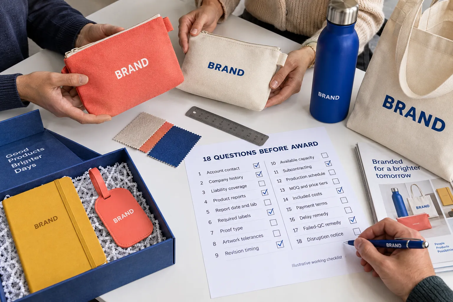 Promotional products checklist for supplier due diligence and procurement process