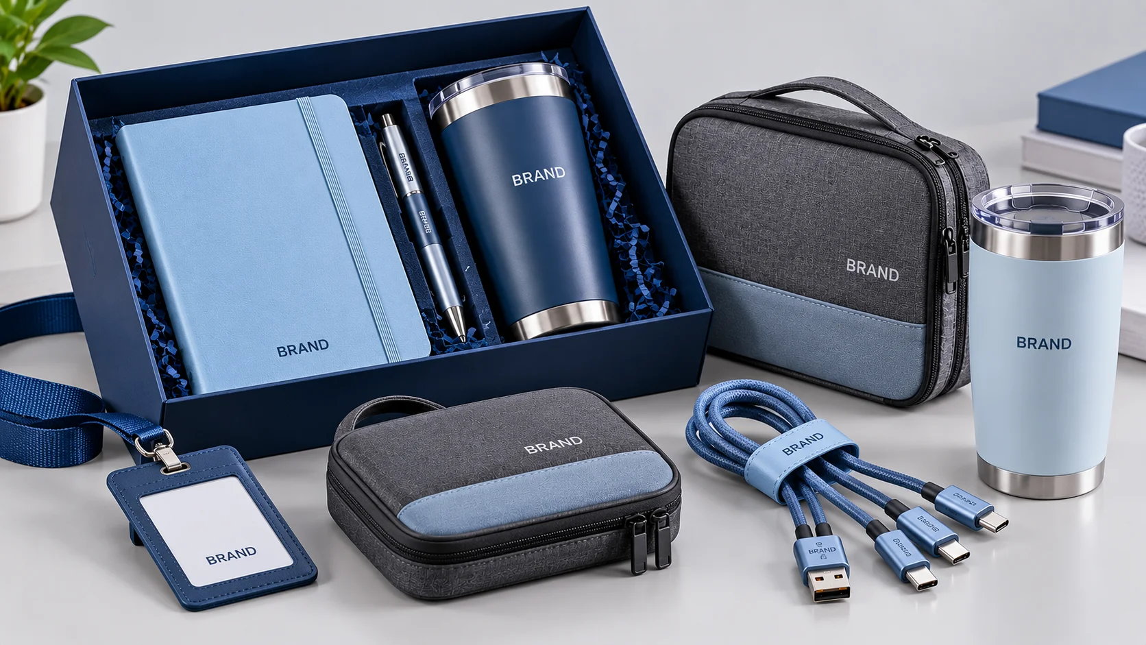 Branded employee welcome products for a technology company