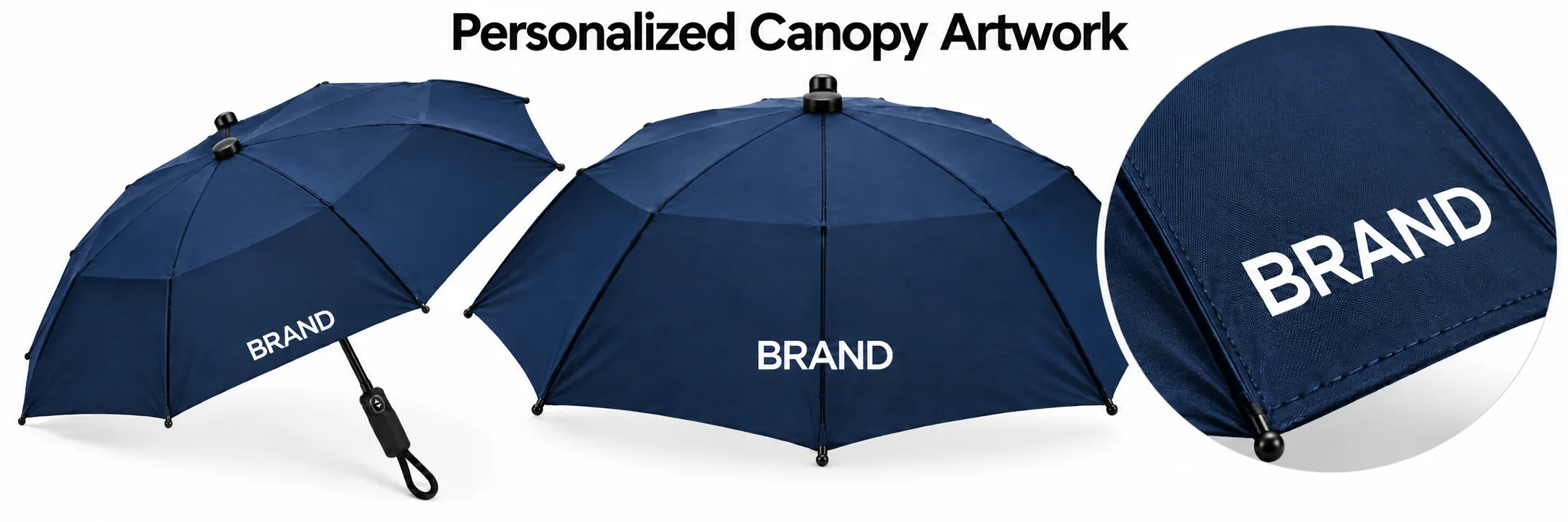 Personalized Canopy Artwork navy blue umbrella