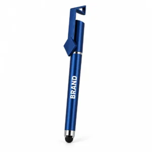 Plastic ballpoint stylus pen with clip and custom logo