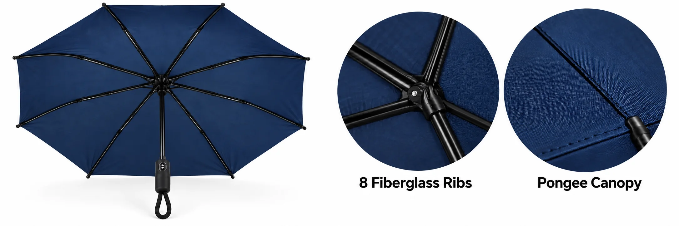 pongee umbrellas fabric navy blue