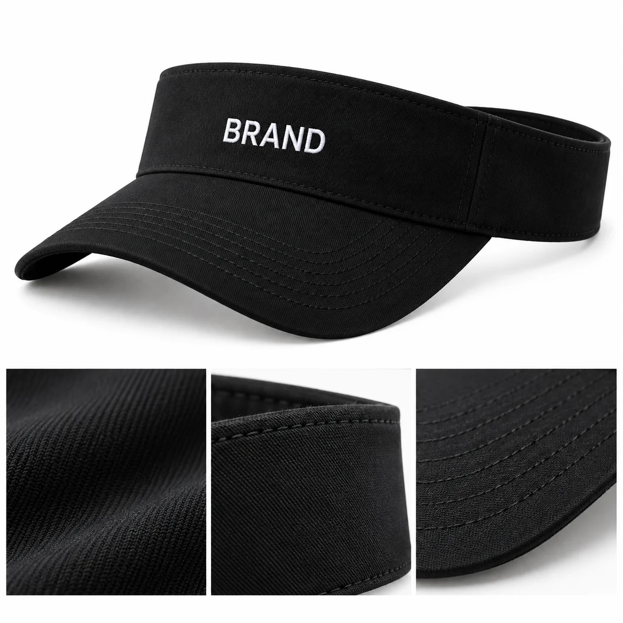 Custom Adjustable Sports Visors with Logo - Image 3