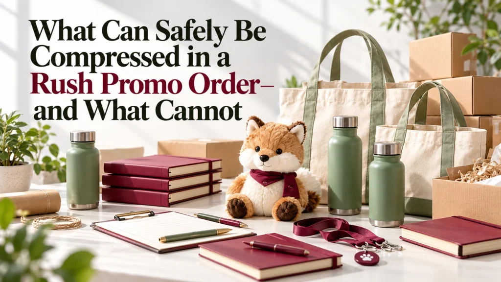 What Can Safely Be Compressed in a Rush Promo Order—and What Cannot